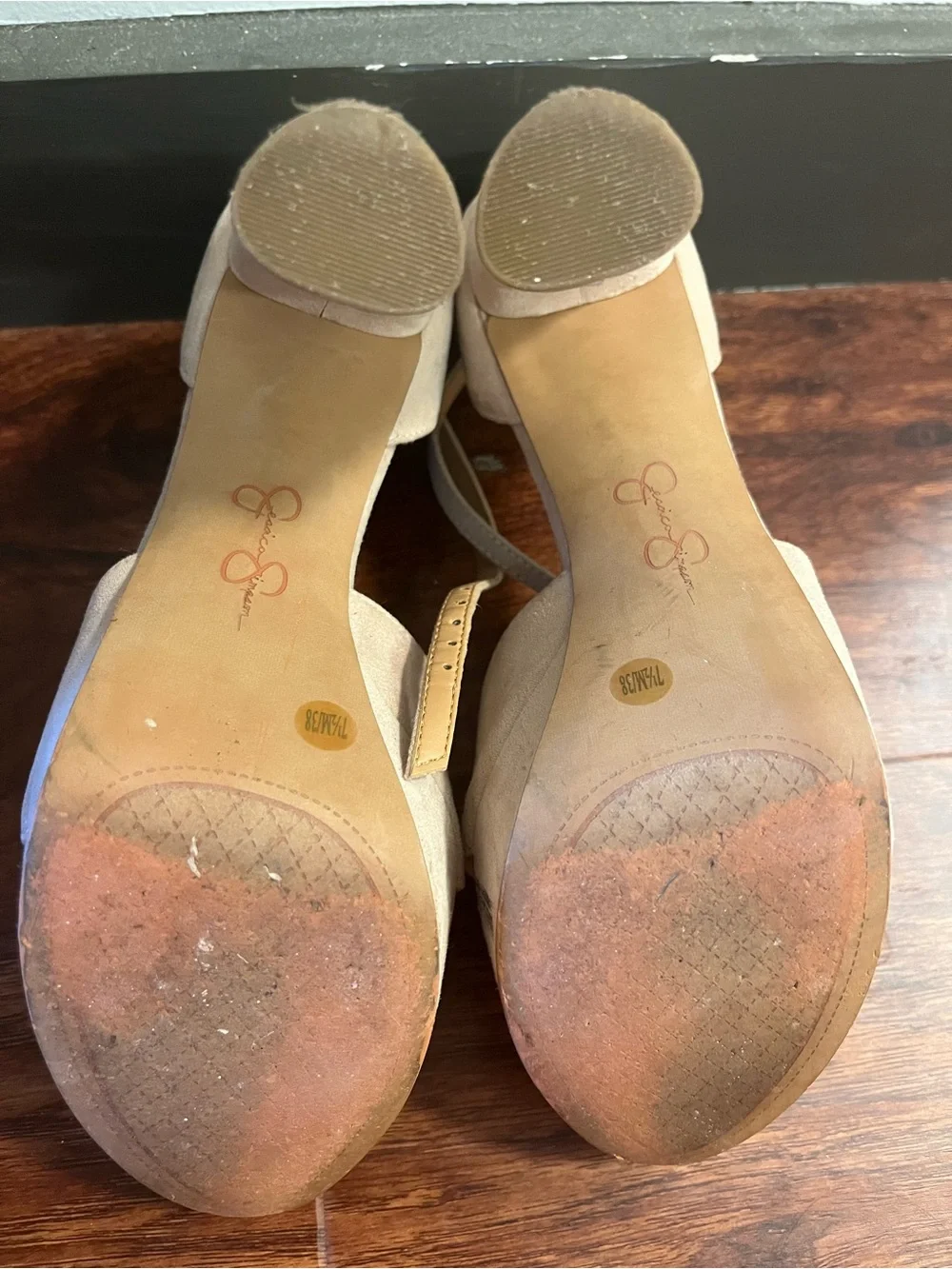 Jessica Simpson Cream Platform Sandals